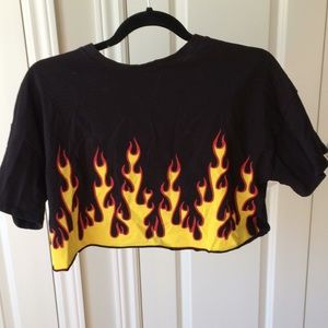Flaming crop top